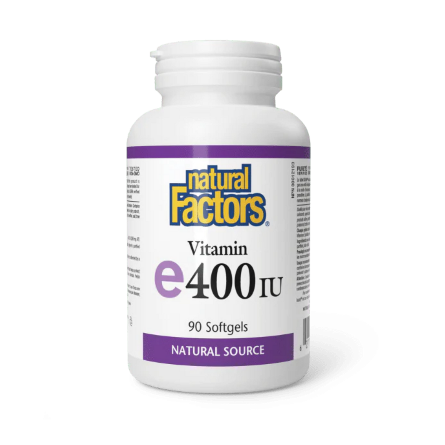 Natural Factors Vitamin E 400 IU 90 Softgels