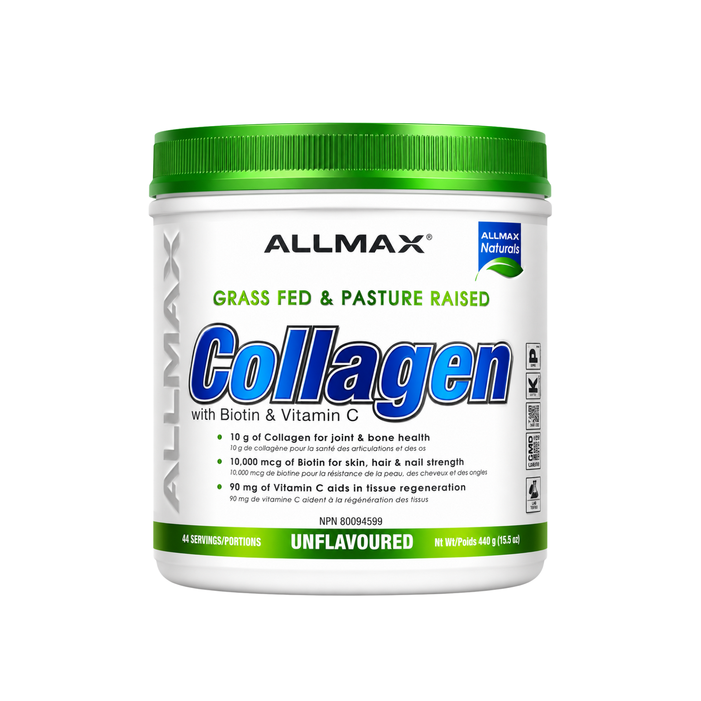 Allmax Collagen with Biotin and Vitamin C Unflavored