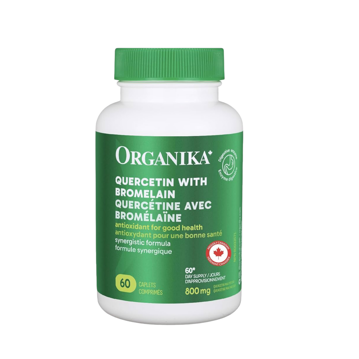 Organika Quercetin with Bromelain 800 mg 60 Caplets