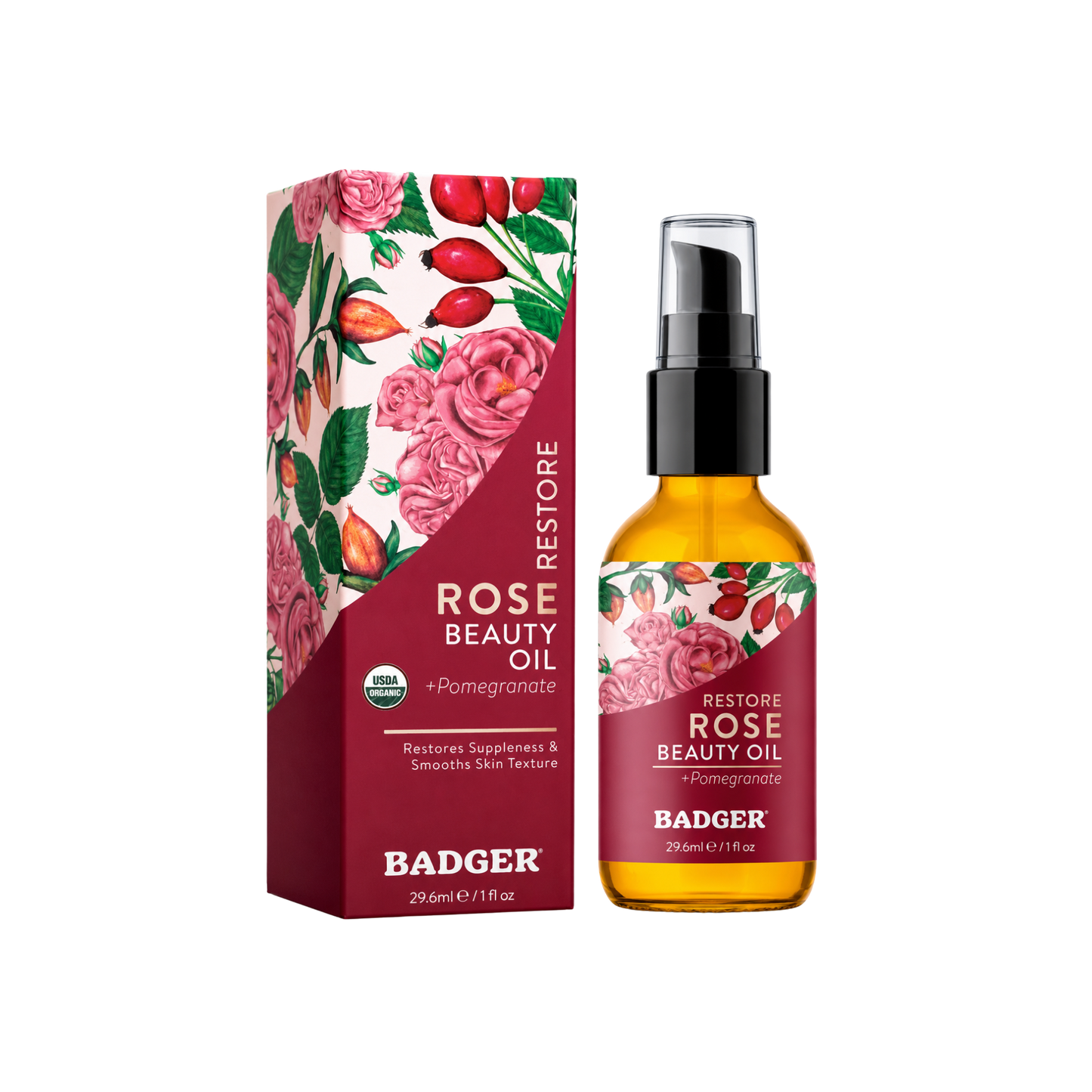Badger Rose Beauty Oil 4 ozz