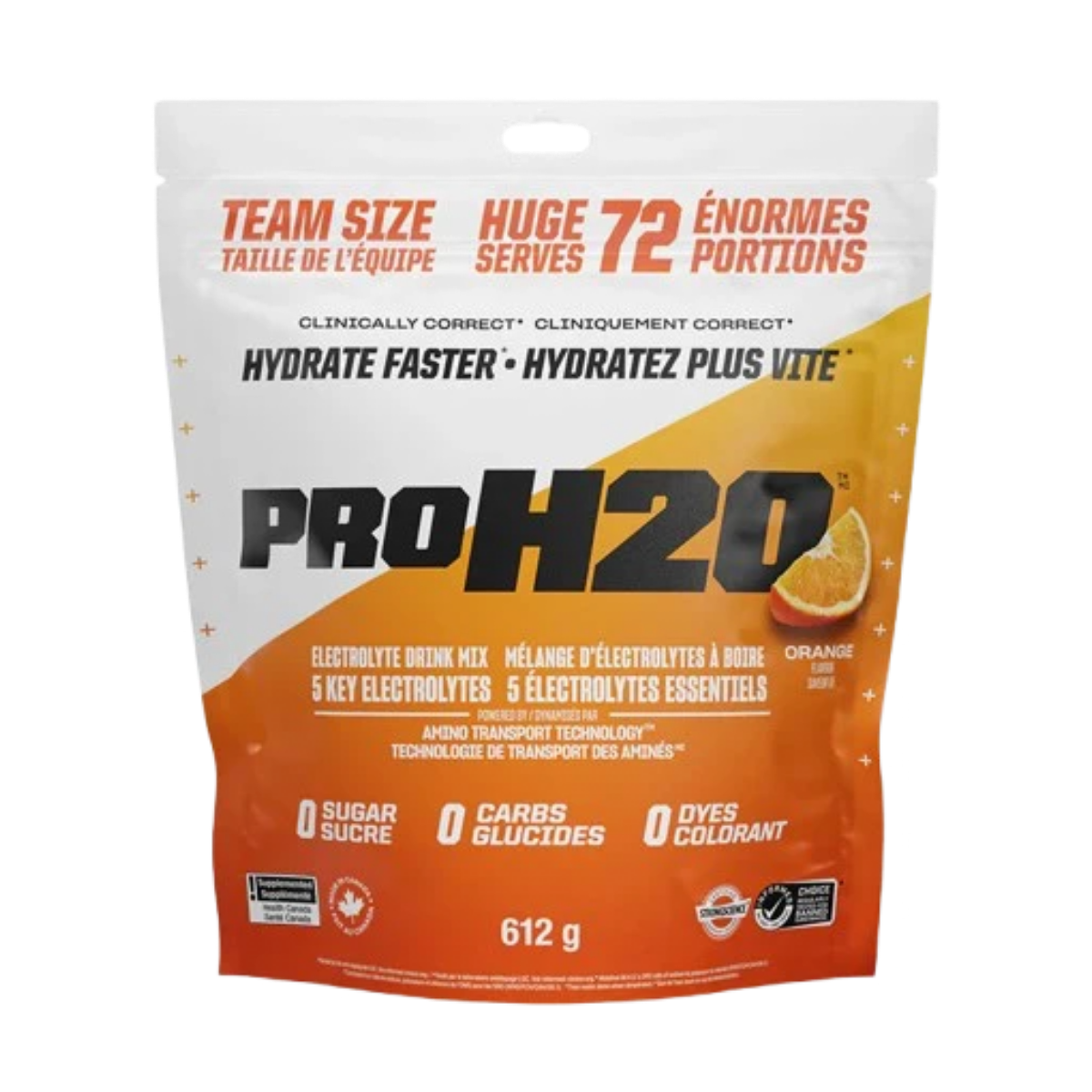 PVL Pro H2O Electrolyte Drink Mix Orange 612 g