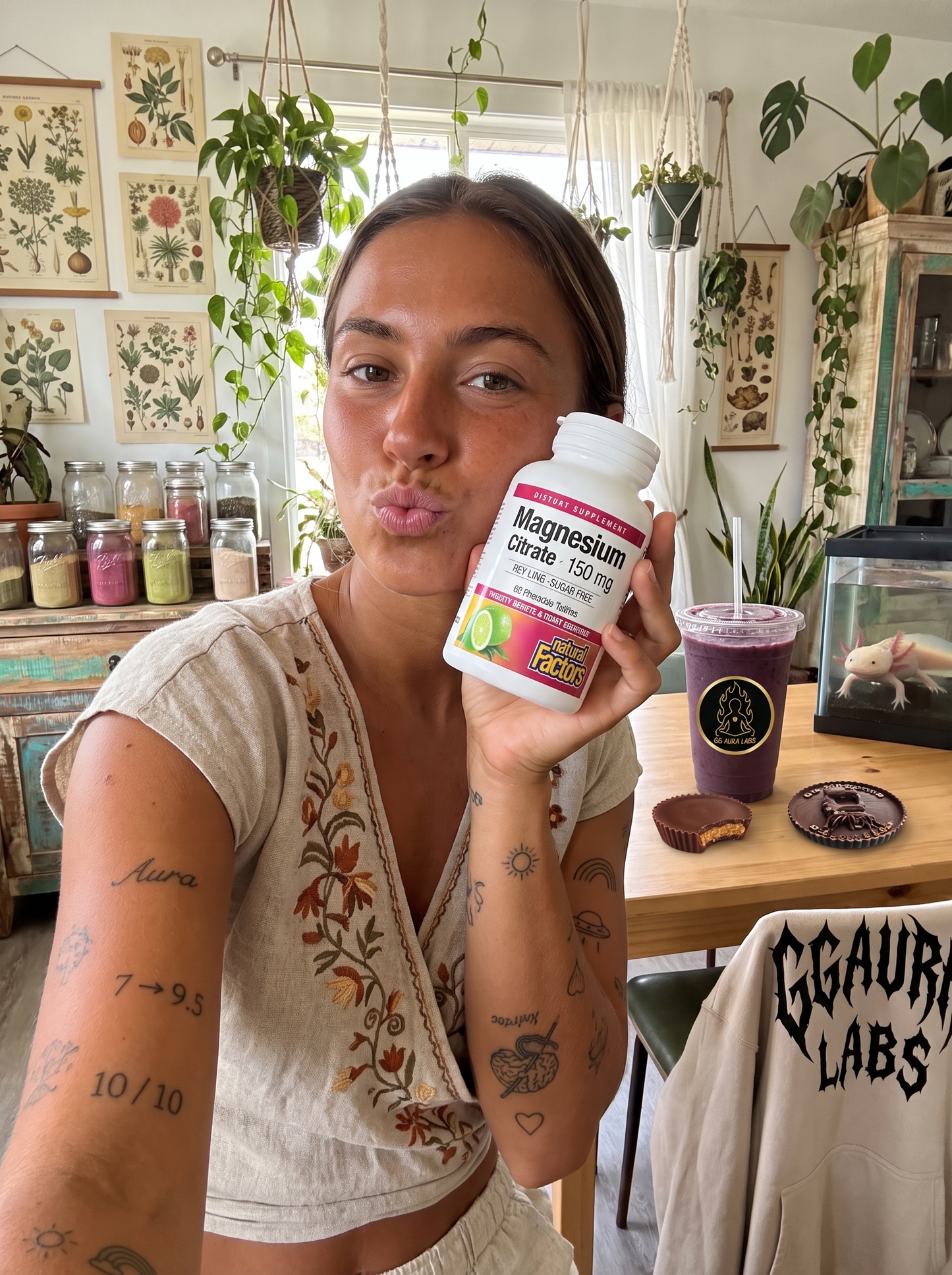 Natural Factors Magnesium Citrate Chewable Key Lime 150 mg 60 Tablets