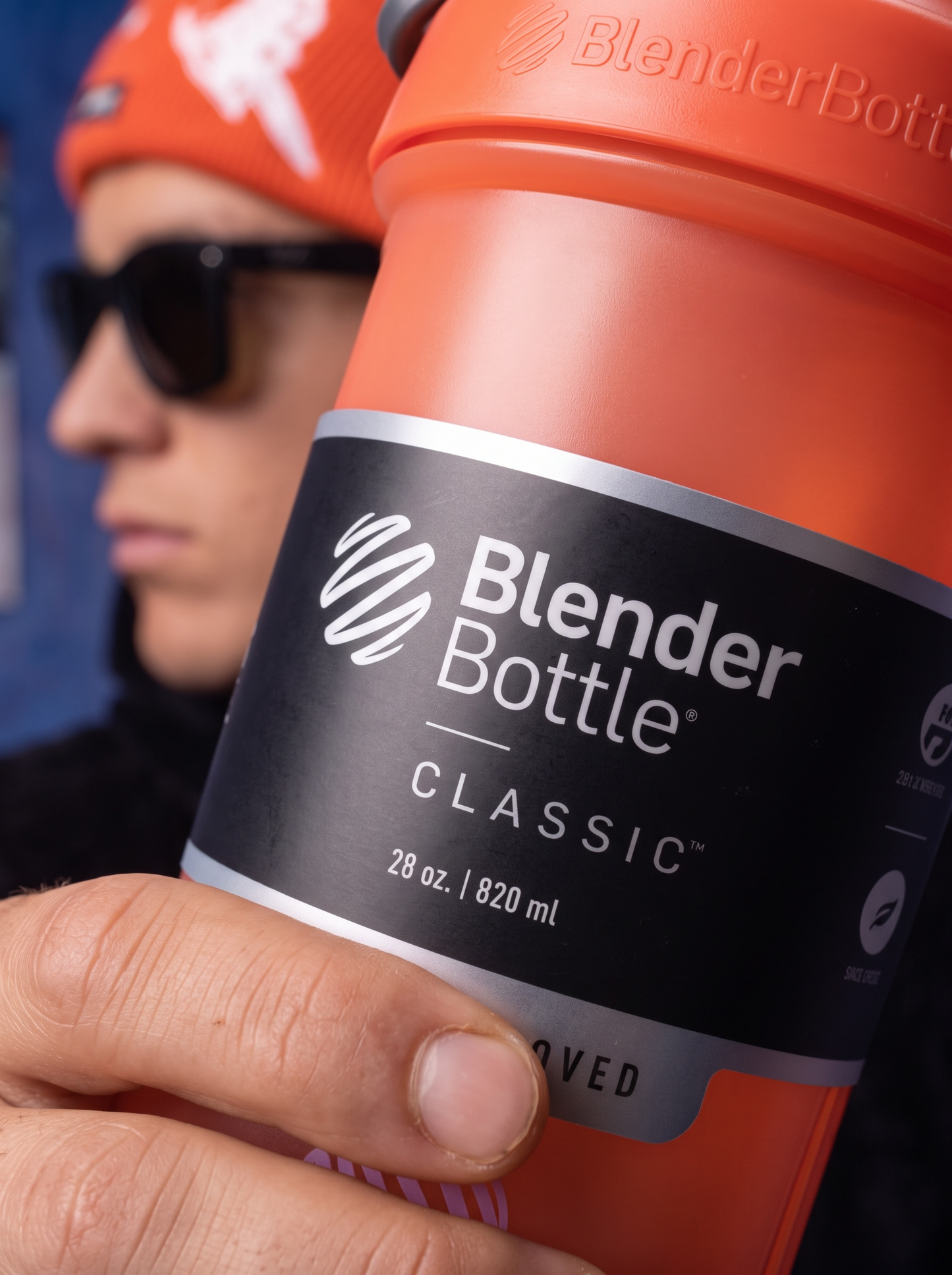 Blender Bottle Classic Coral Flash Orange