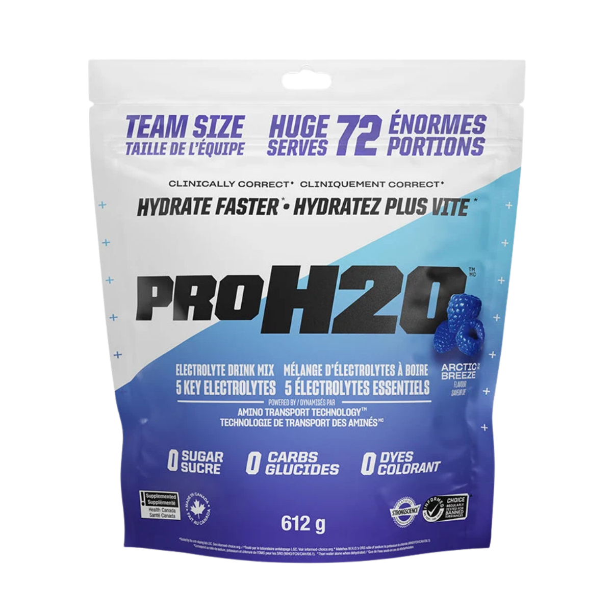 PVL Pro H2O Electrolyte Drink Mix Arctic Blue 612 g
