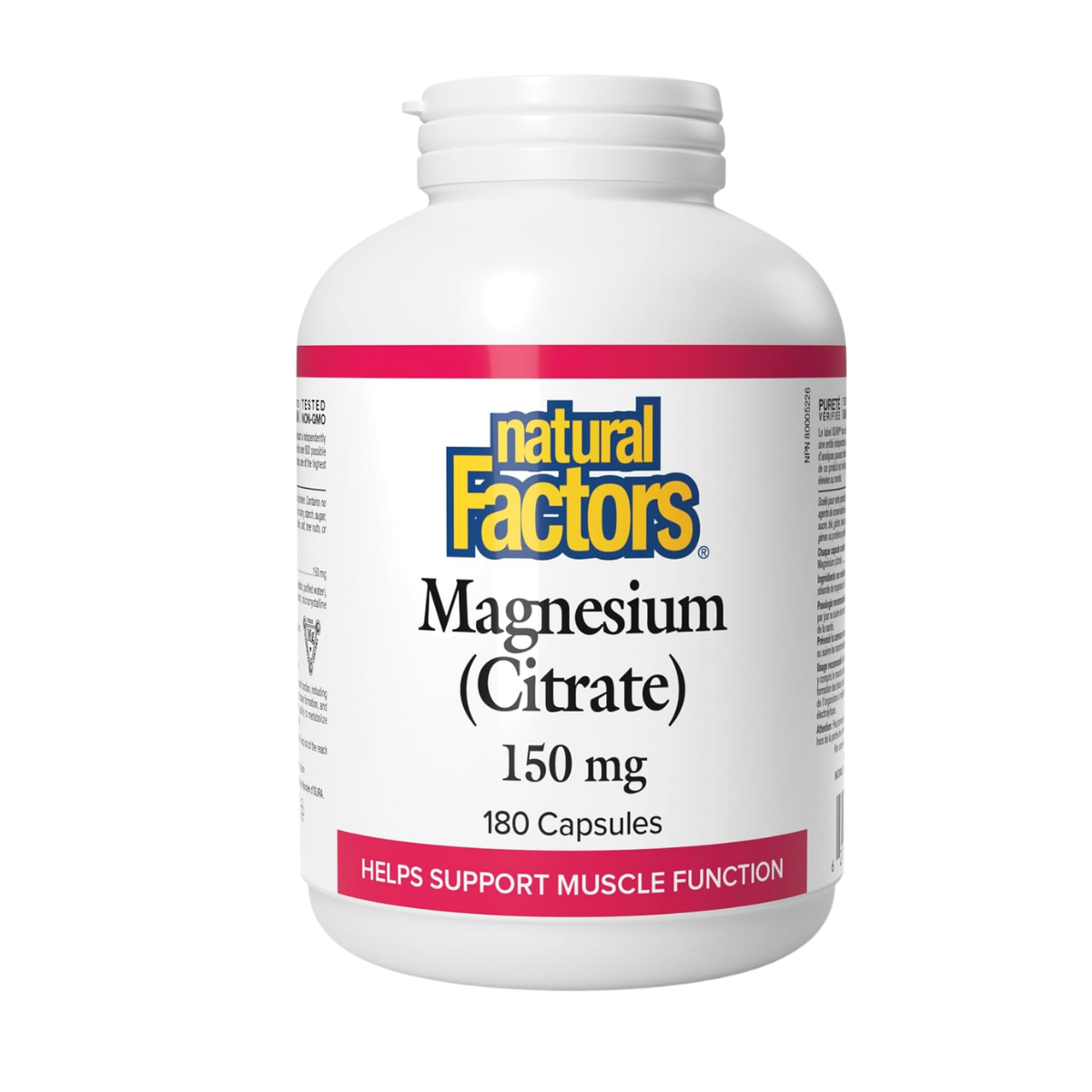 Natural Factors Magnesium Citrate 150 mg 180 Capsules
