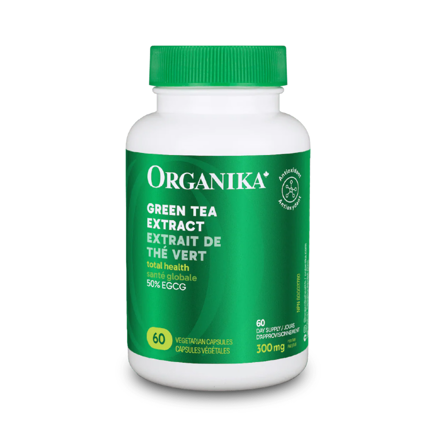 Organika Green Tea 300 mg 60 Capsules