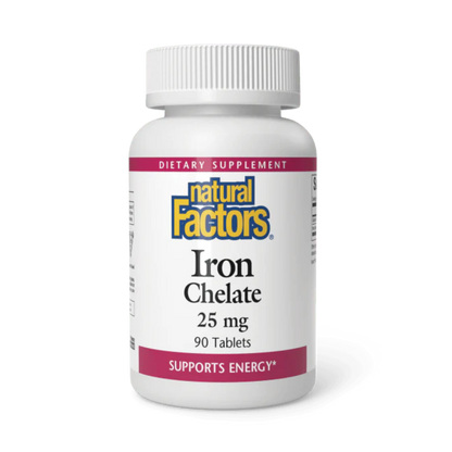 Natural Factors Iron Chelate 25 mg 90 Tablets