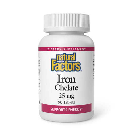 Natural Factors Iron Chelate 25 mg 90 Tablets