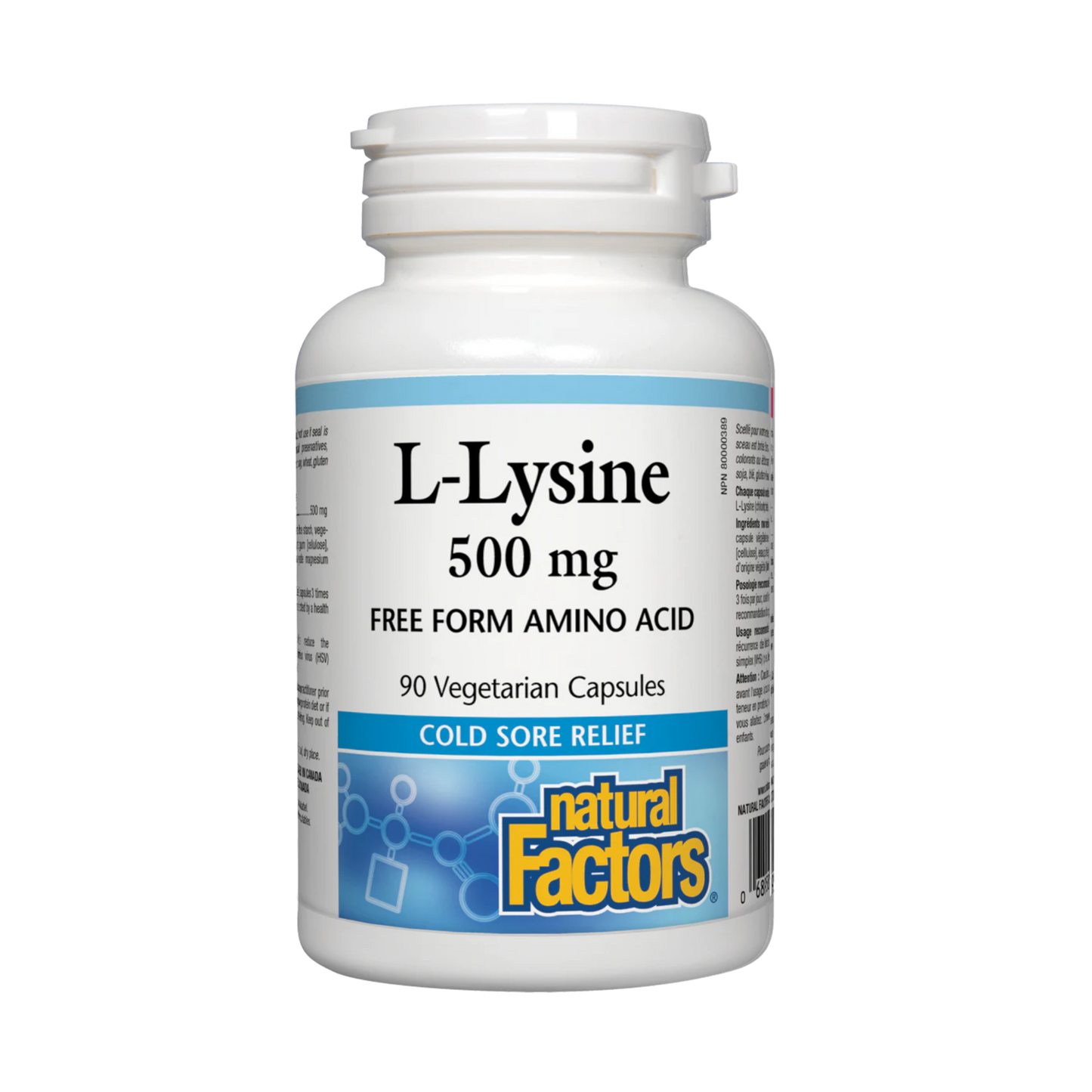 Natural Factors L-Lysine 500 mg 90 Capsules