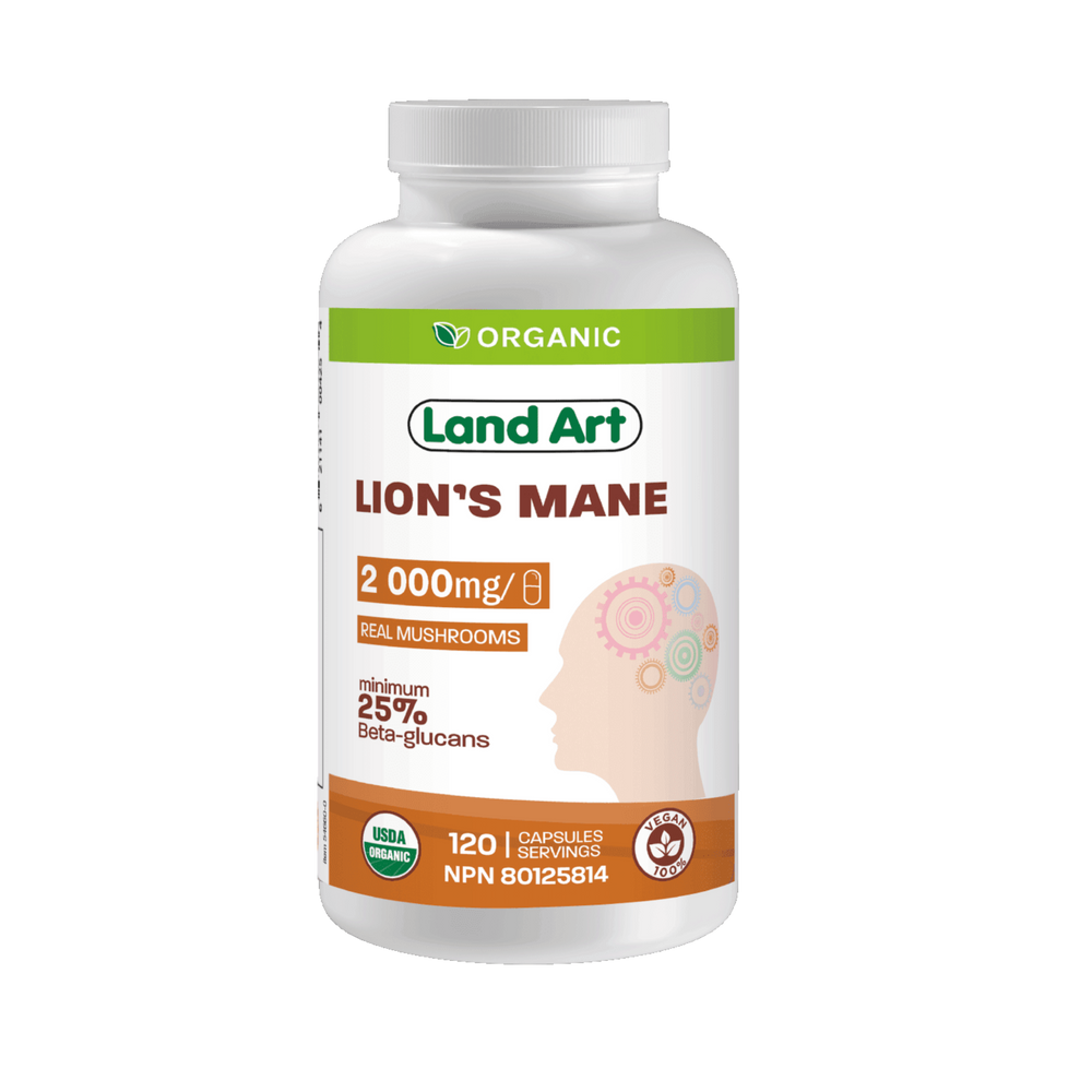 Land Art Lion's Mane 2000 mg 120 Capsules