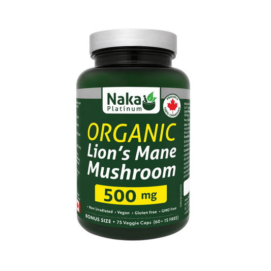 Organika Lion's Mane Mushroom 500 mg 75 Capsules