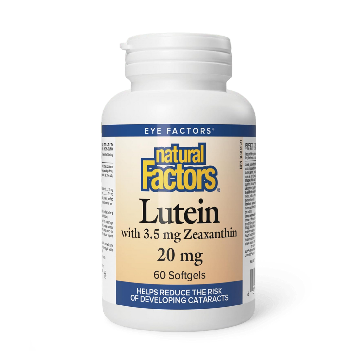 Natural Factors Lutein with Zeaxanthin 20 mg 60 Softgels