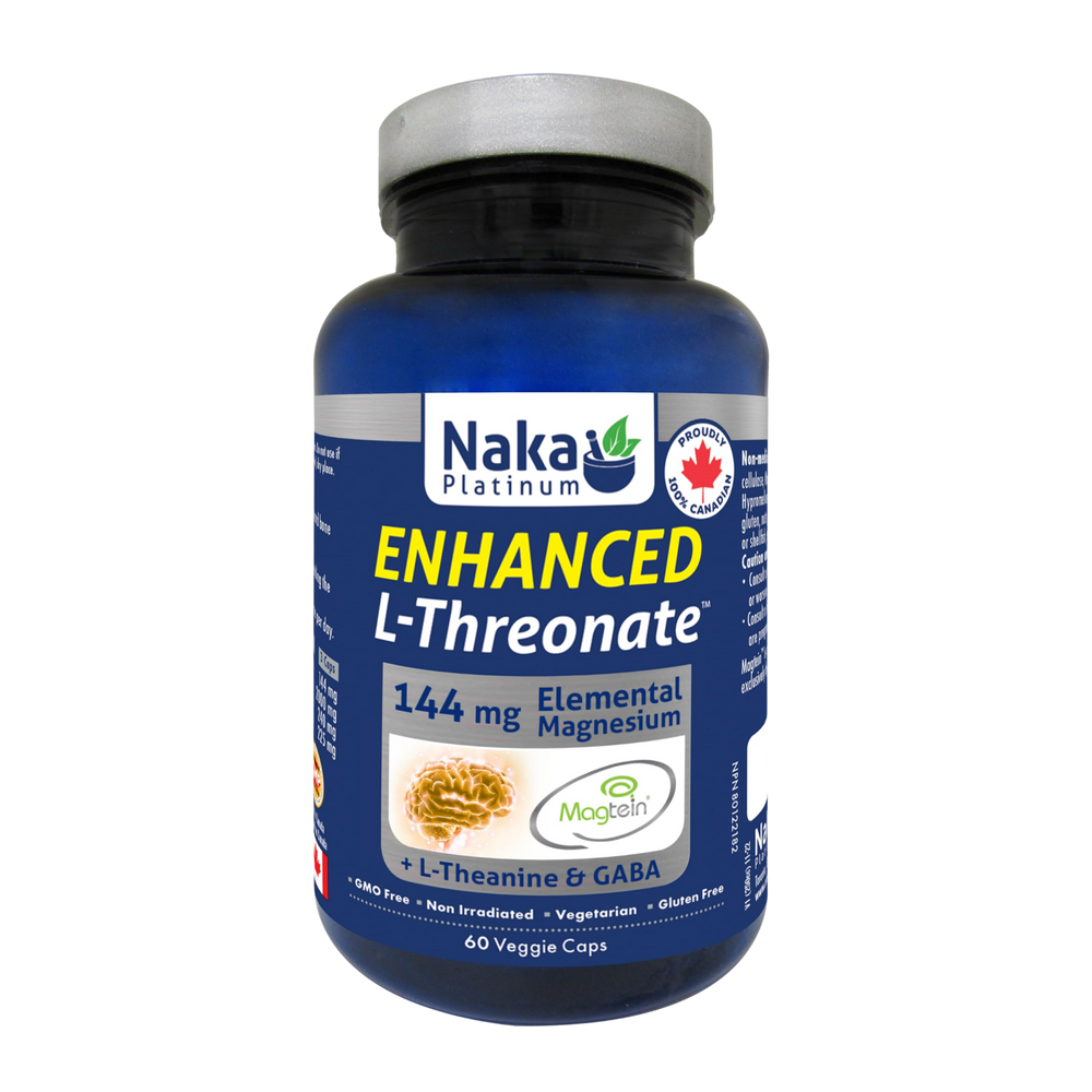 Naka Platinum Enhanced L-Threonate, 144mg Elemental Magnesium, 60 cap