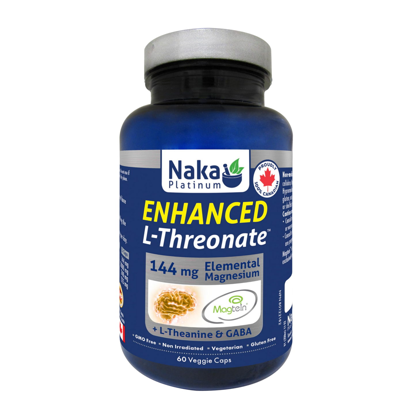Naka Platinum Enhanced L-Threonate 144mg 60 Capsules
