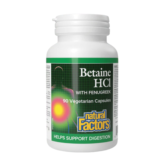 Natural Factors Betaine HCL 180 Capsules