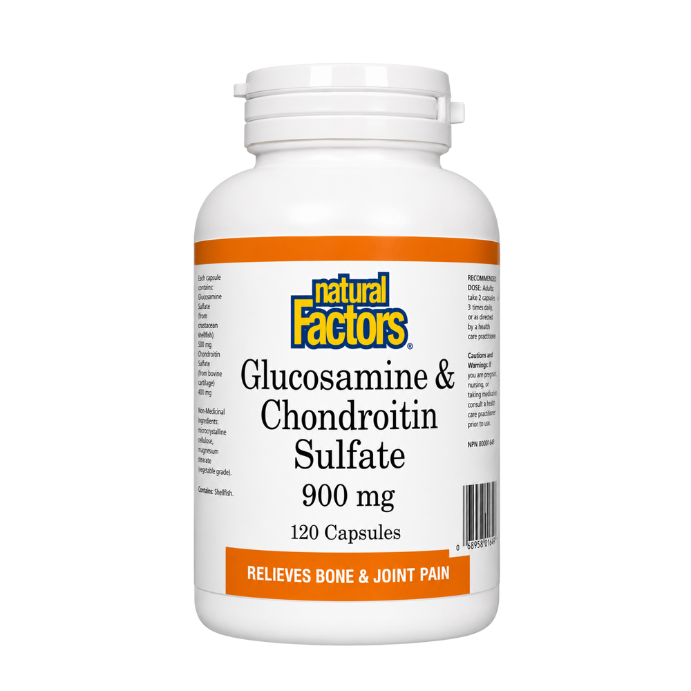 Natural Factors Glucosamine & Chondroitin 900 mg 120 Capsules