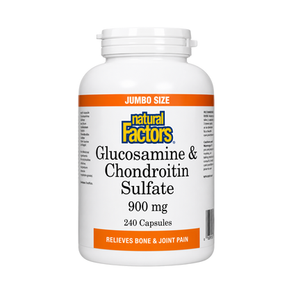 Natural Factors Glucosamine & Chondroitin 900 mg 240 Capsules Jumbo Size