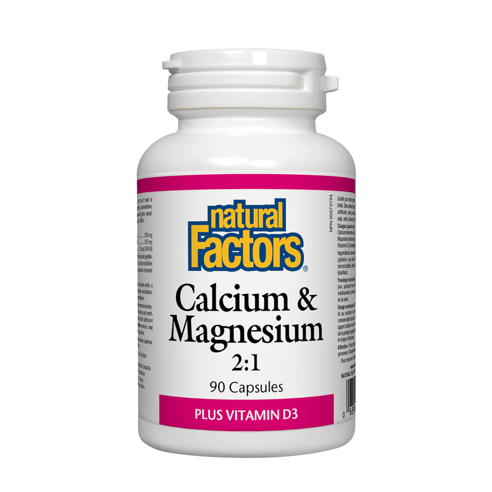 Natural Factors Cal-Mag 2:1 Plus D3 90 Capsules