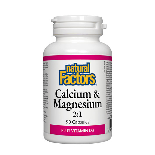 Natural Factors Cal-Mag 2:1 Plus D3 90 Capsules