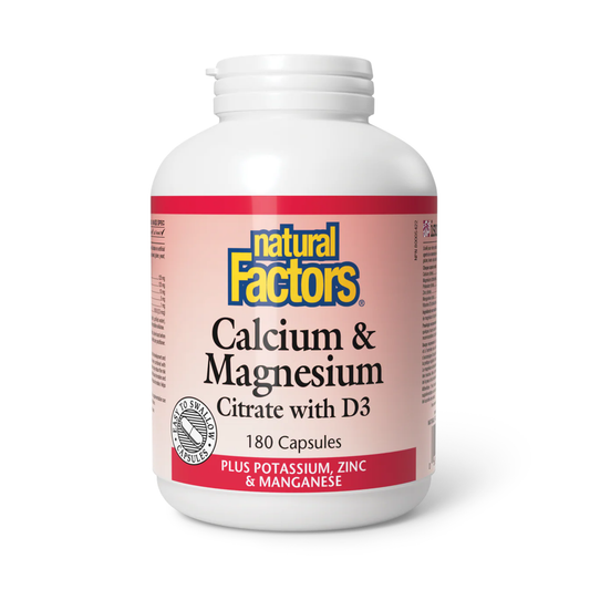 Natural Factors Calcium Magnesium Citrate 180 Tablets
