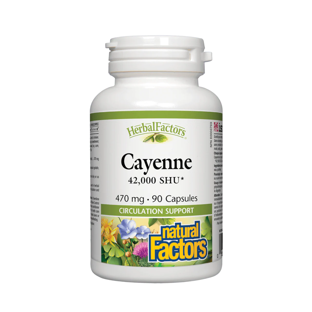 Natural Factors Cayenne 470mg 90 Capsules