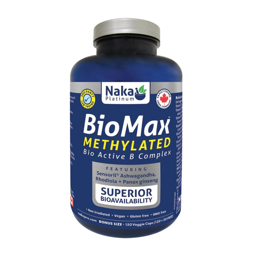 Naka Bio Max Methylated Bioactive B Complex 60 Capsules