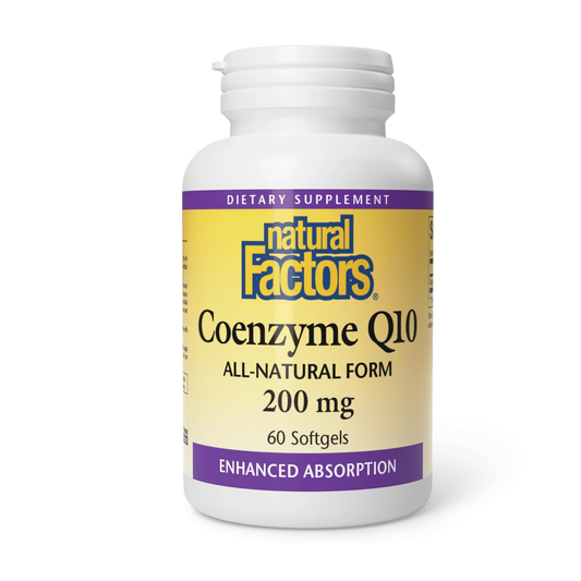 Natural Factors CoQ10 200mg 60 Softgels