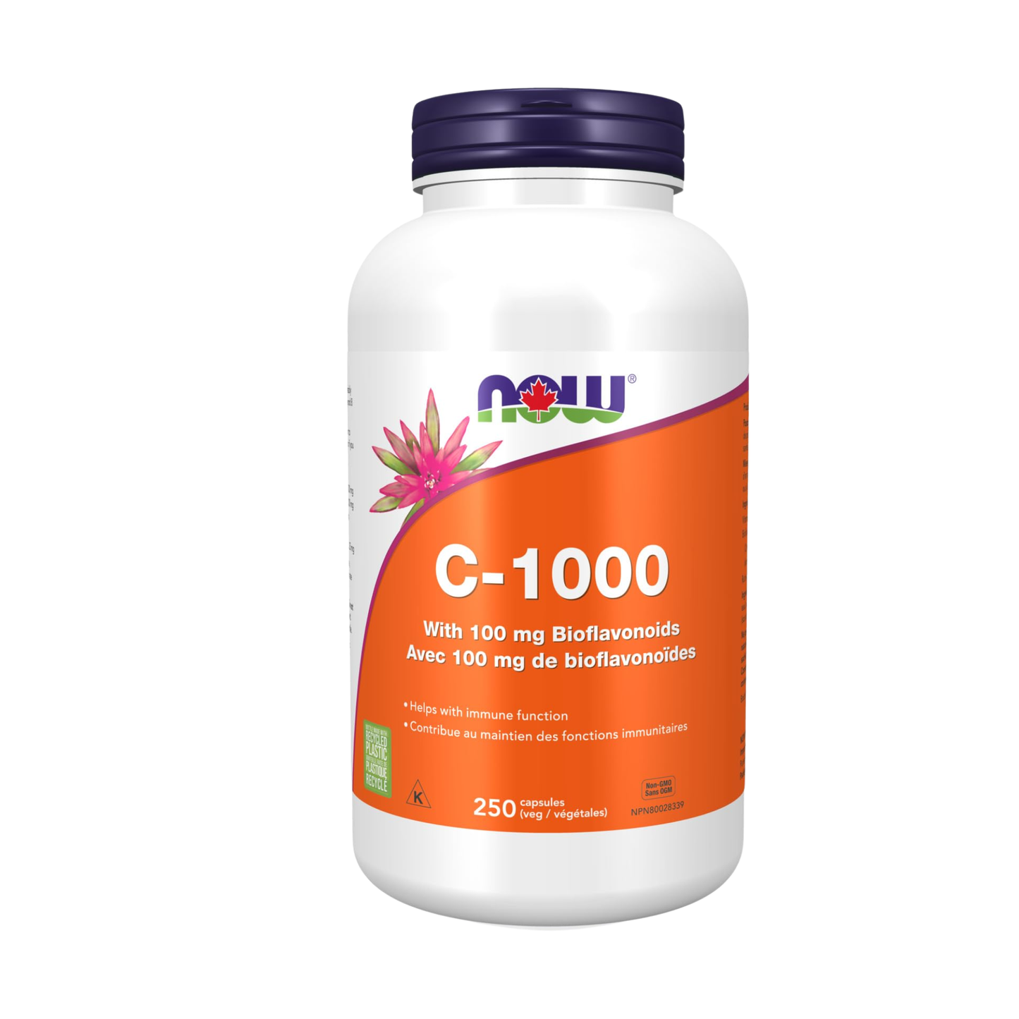 NOW C-1000 with 100 mg Bioflavonoids 250 Capsules