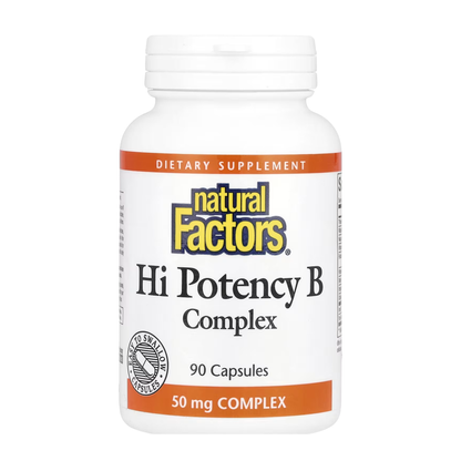Natural Factors Hi Potency B Complex 90 Capsules