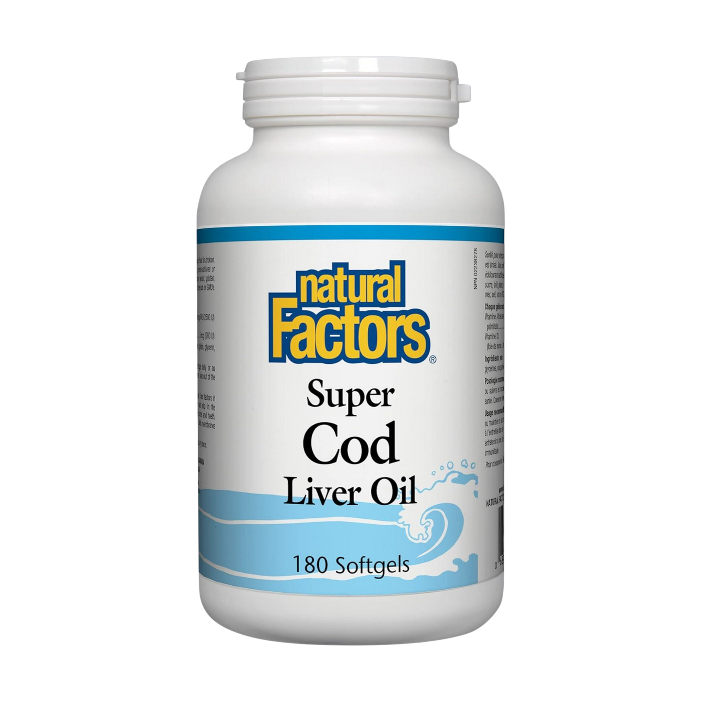 Natural Factors Super Cod Liver Oil 180 Softgels