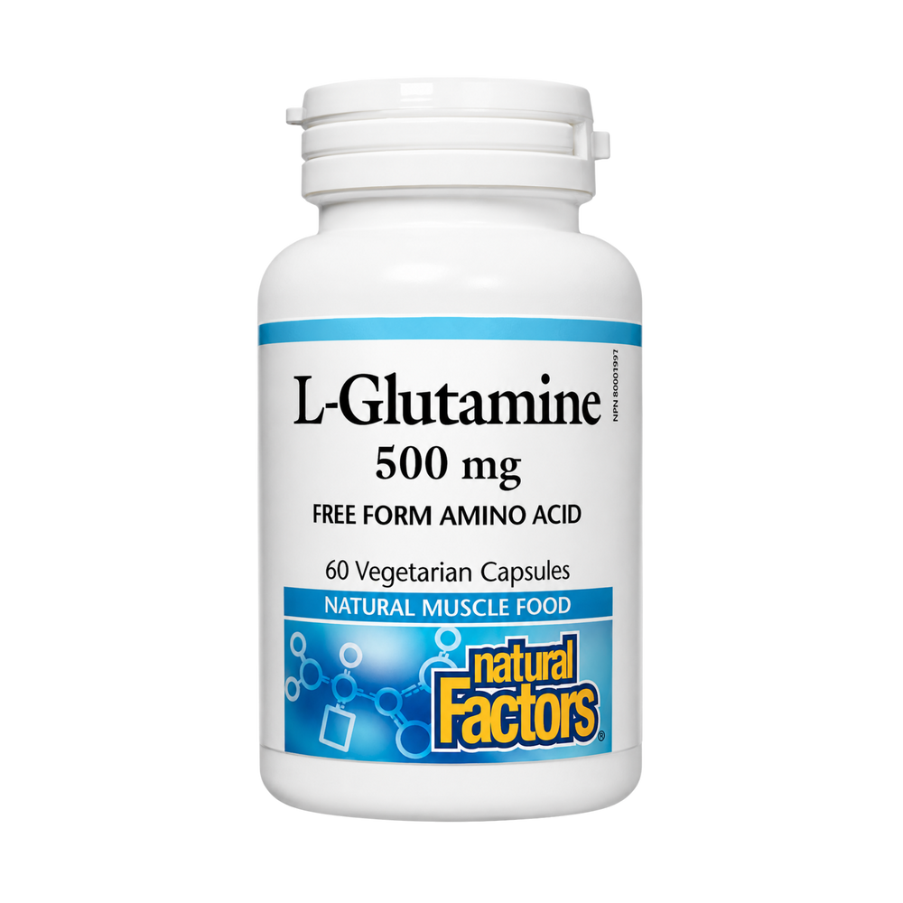 Natural Factors Micronized L-Glutamine 500 mg 60 Capsules