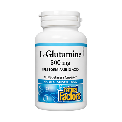Natural Factors Micronized L-Glutamine 500 mg 60 Capsules