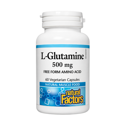 Natural Factors Micronized L-Glutamine 500 mg 60 Capsules