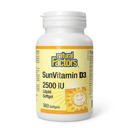 Natural Factors Vitamin D3 2500 IU 360 Softgels