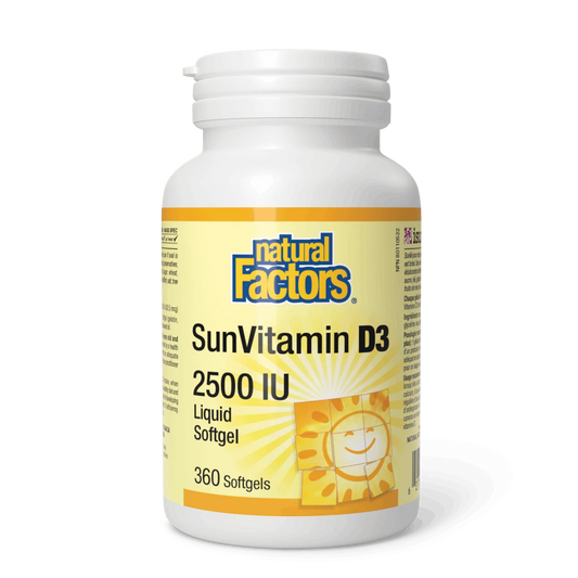 Natural Factors Vitamin D3 2500 IU 360 Softgels
