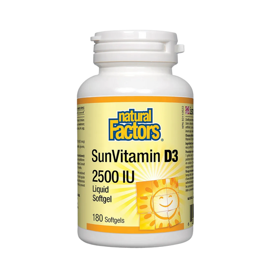 Natural Factors Vitamin D3 2500 IU 180 Softgels