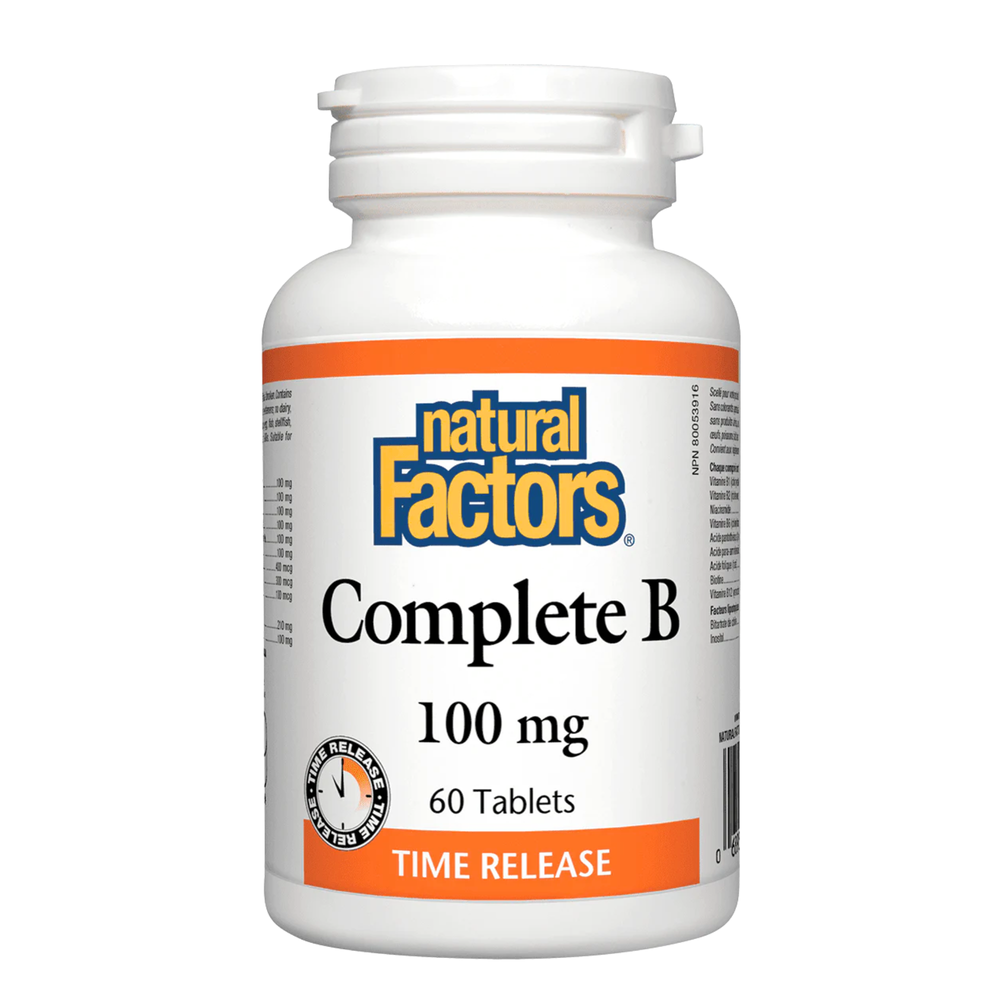 Natural Factors Complete B 100 mg 90 Tablets Time Release