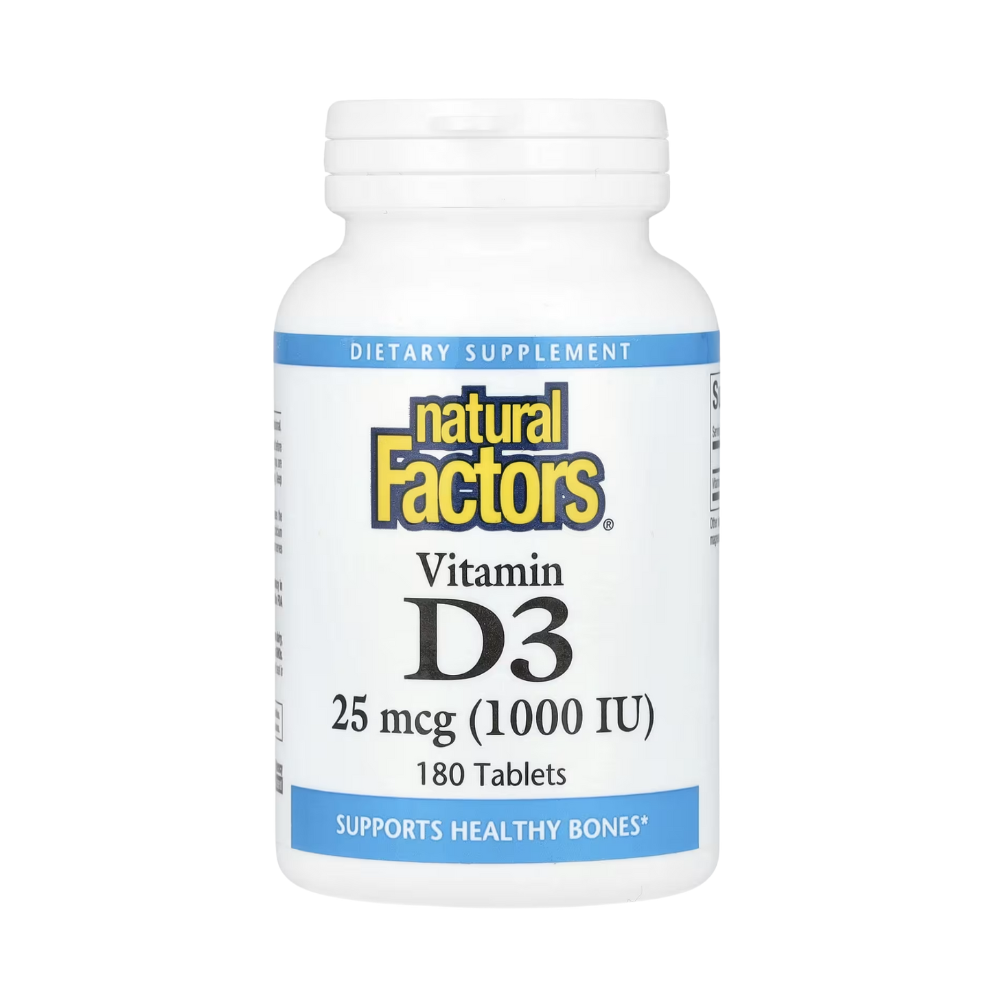 Natural Factors Vitamin D3 1000 IU 180 Tablets