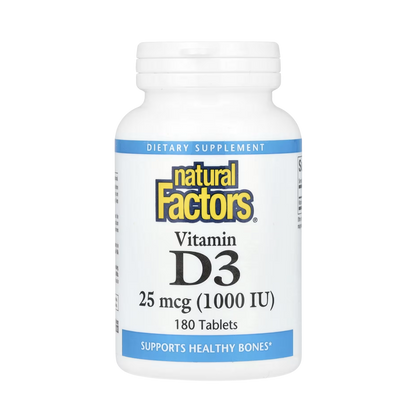 Natural Factors Vitamin D3 1000 IU 180 Tablets
