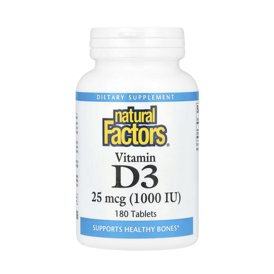 Natural Factors Vitamin D3 1000 IU 180 Tablets