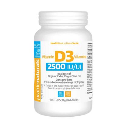 Prairie Naturals Vitamin D3 2500 IU 550 Softgels