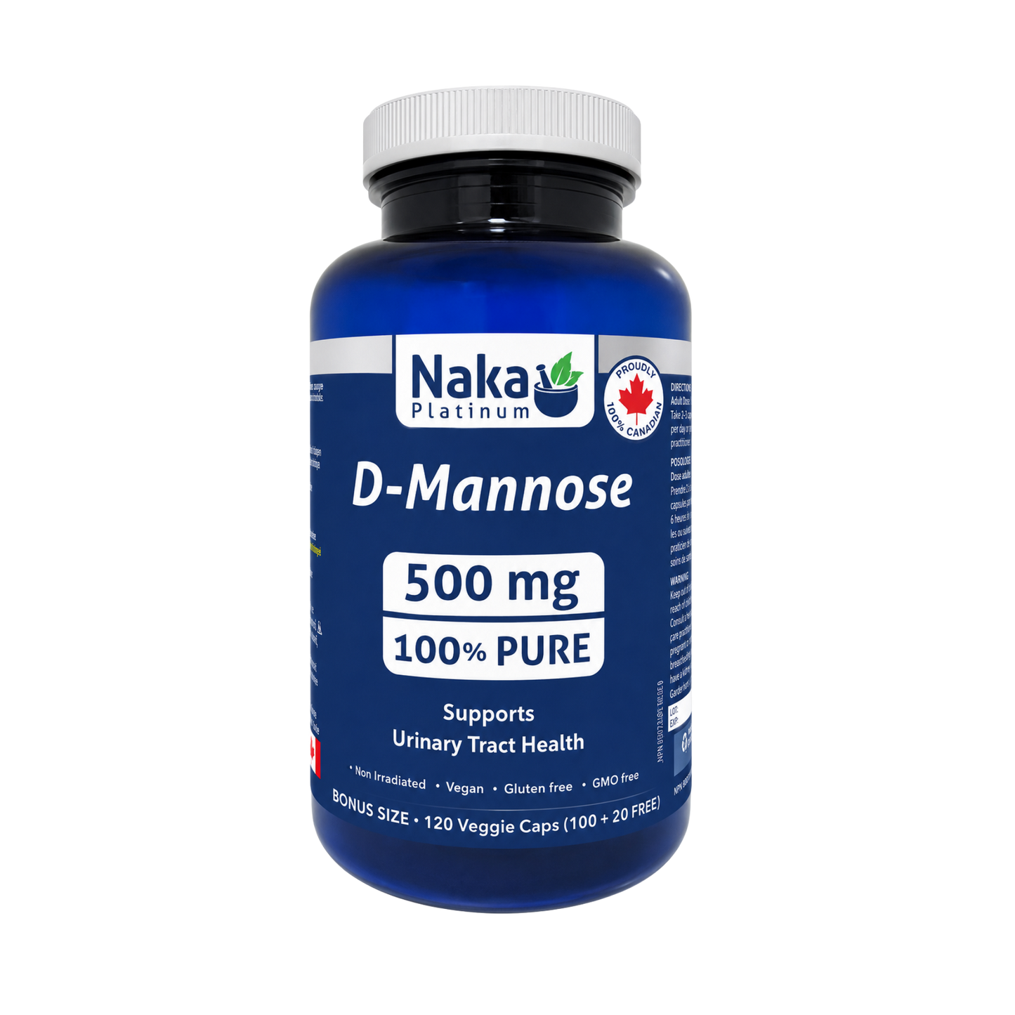 Naka D-Mannose 500 mg 120 Capsules