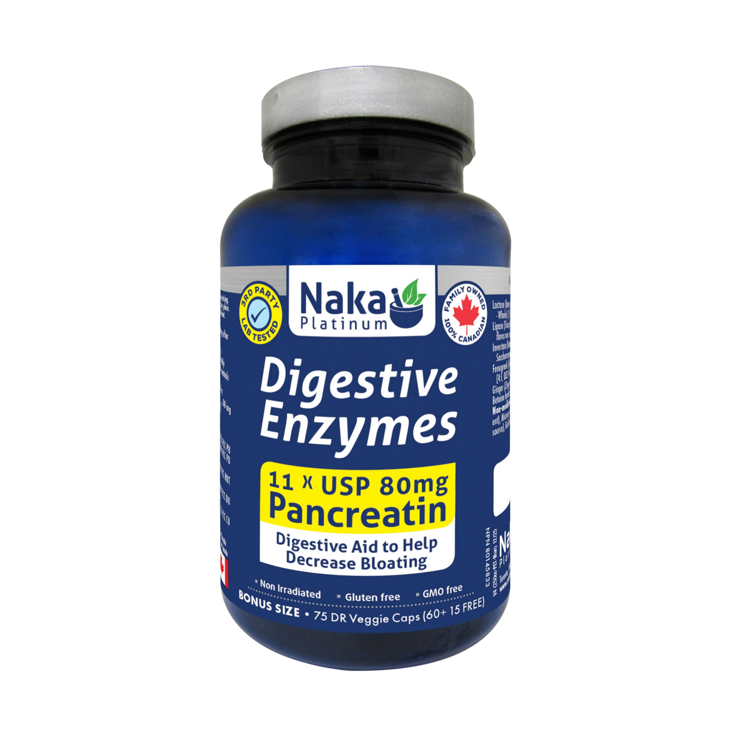 Naka Digestive Enzymes 75 Capsules
