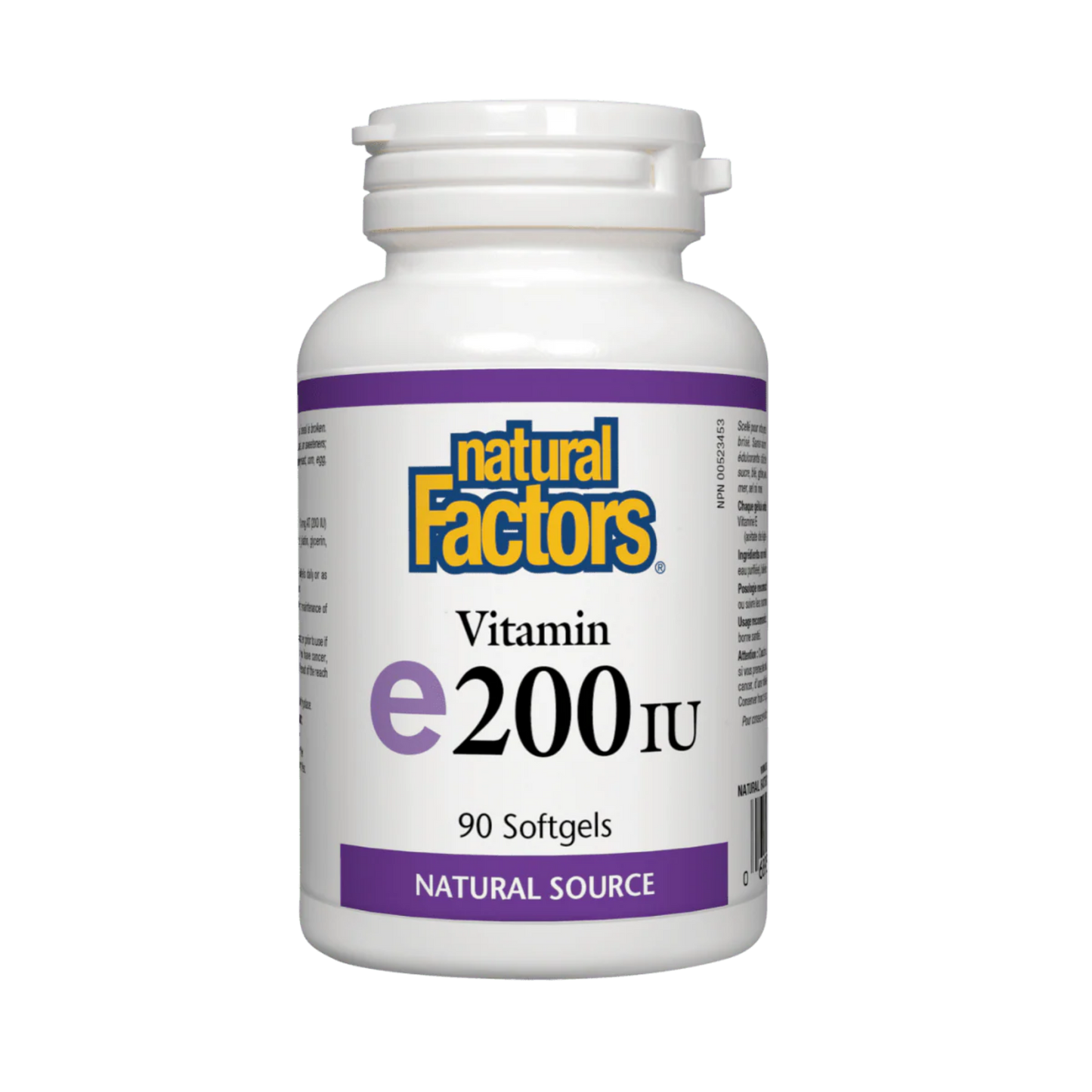 Natural Factors Vitamin E 200 IU 90 Softgels