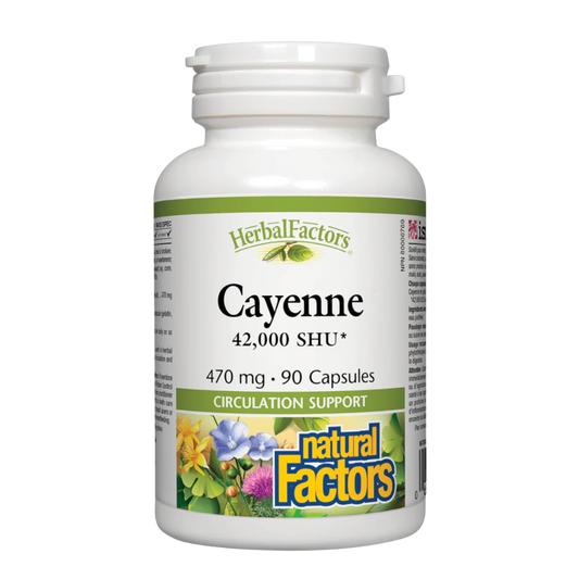 Natural Factors Cayenne 470mg 90 Capsules