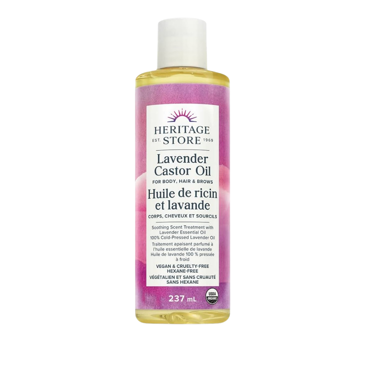 Heritage Store Lavender Castor Oil 237 mL