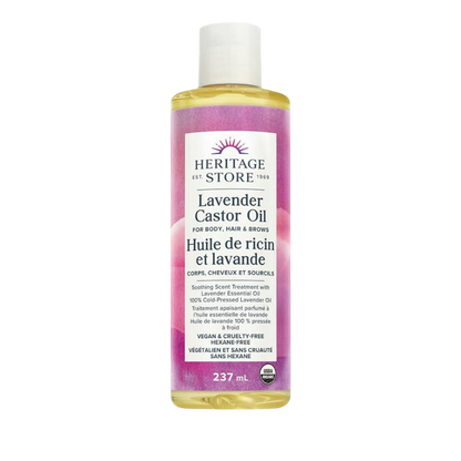 Heritage Store Lavender Castor Oil 237 mL