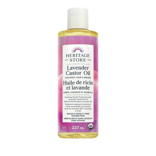 Heritage Store Lavender Castor Oil 237 mL