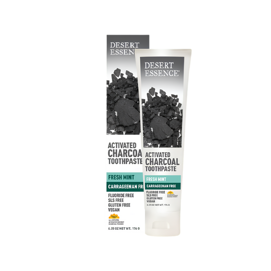 Desert Essence Activated Charcoal Toothpaste Fresh Mint