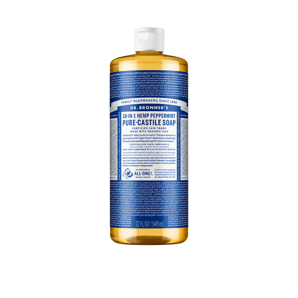 Dr Bronner's 18-in-1 Peppermint Pure Castile Soap 473 mL